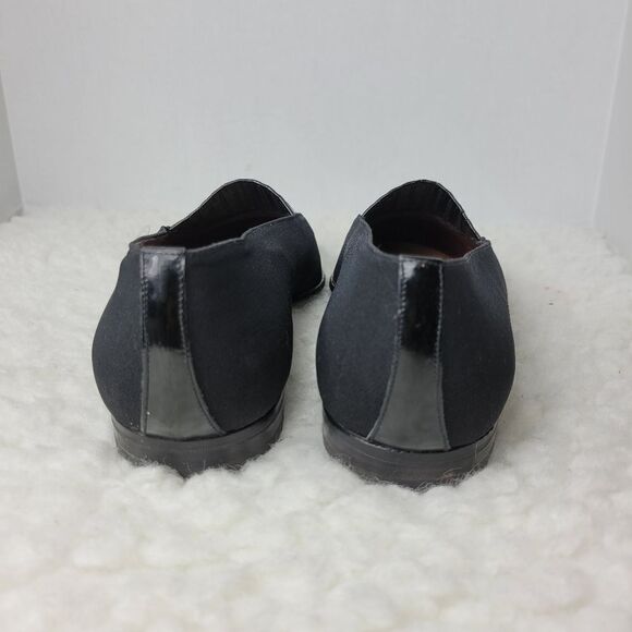 Vintage Bally  Plaza Mens Size 9.5 Smoking Dress Black Canvas Slipper Shoes - Picture 5 of 10